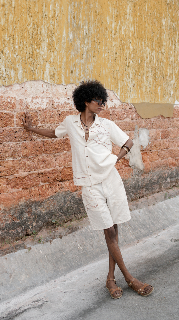 Spice Route Hand Embroidered Short