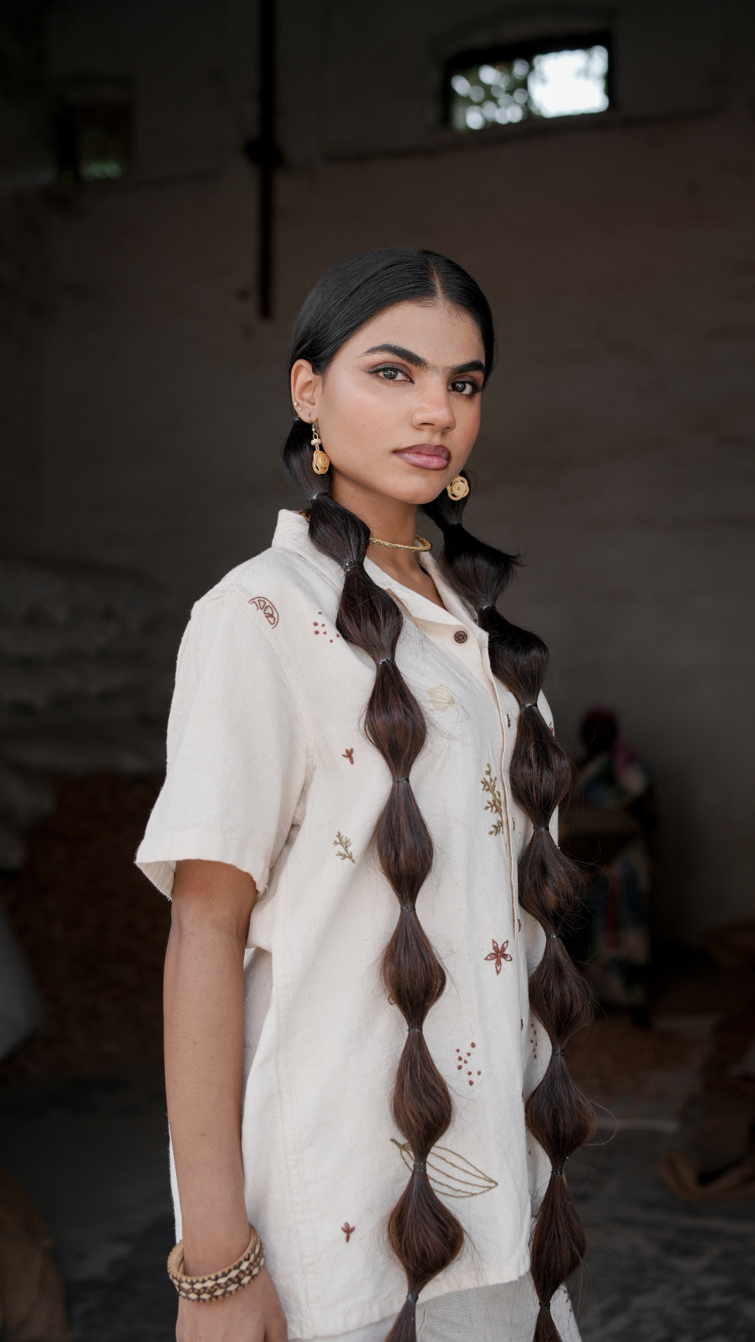 Hand Embroidered Unisex All Over Spices Handloom Shirt.