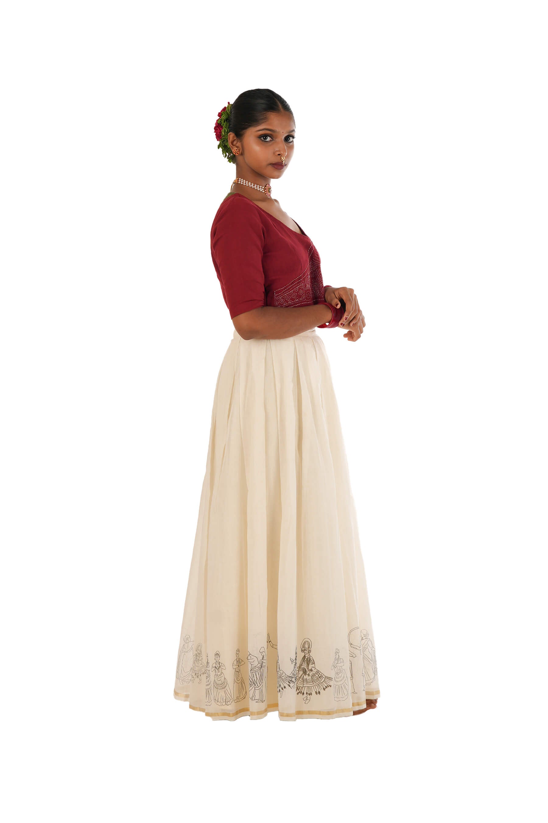 Kerala Traditional Indian Tops For Long Skirts Athachamayam Hand