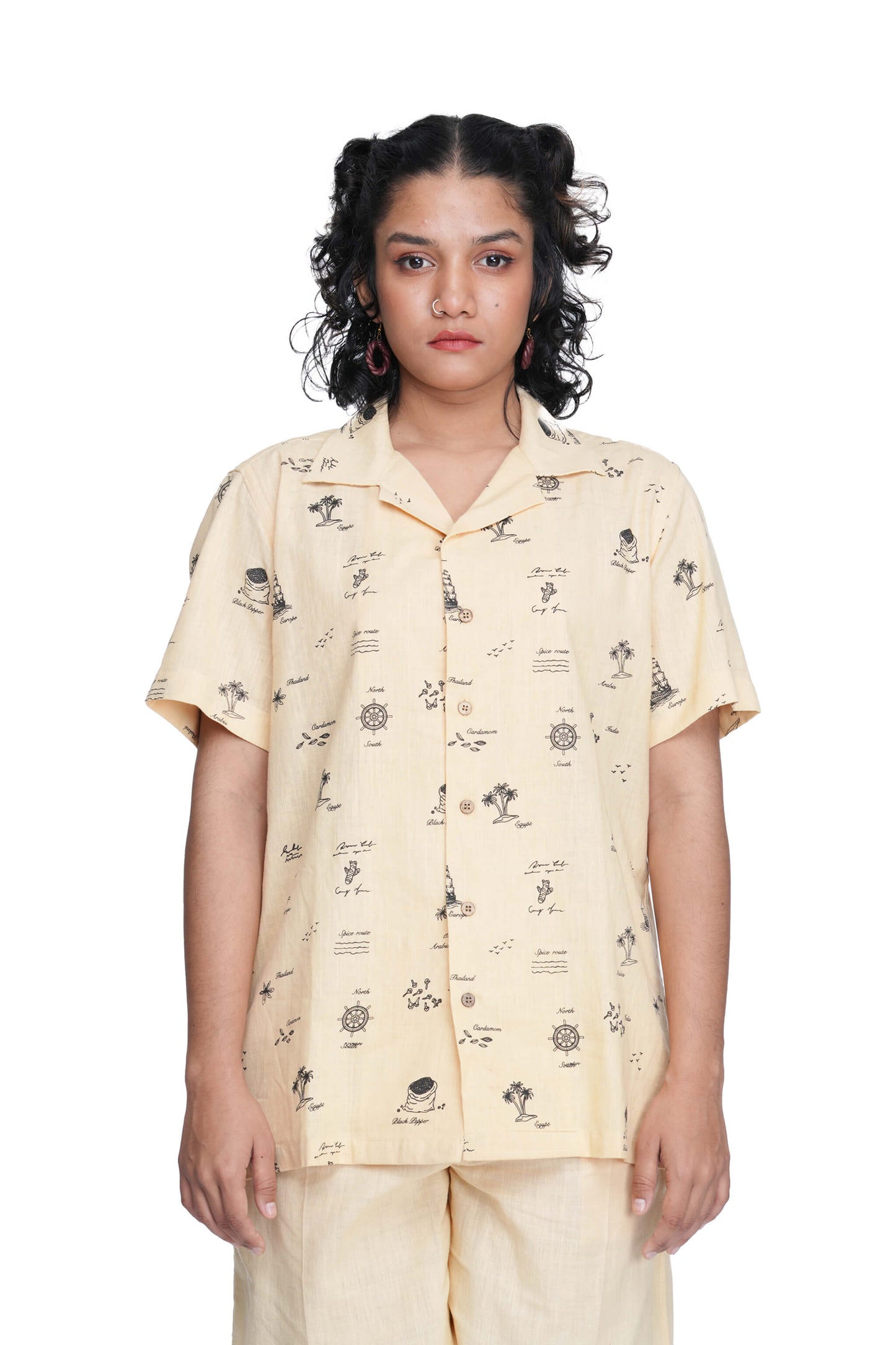 Spice map unisex handloom cotton Shirt