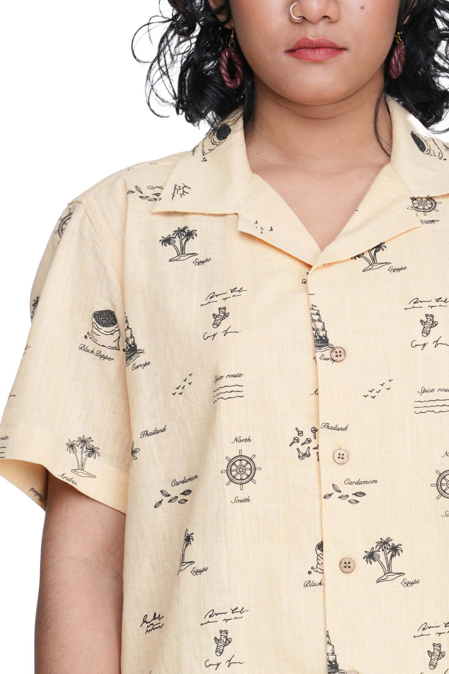 Spice map unisex handloom cotton Shirt
