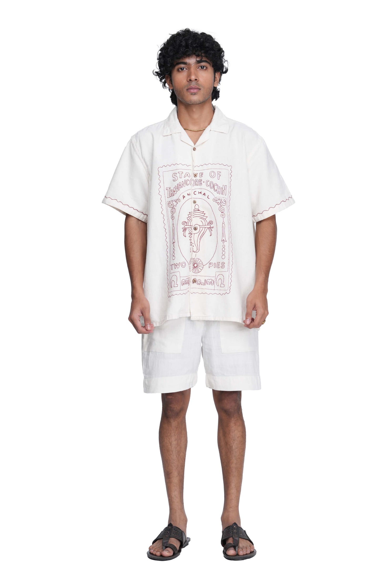 Shankhu Two Pies Hand Embroidered Shirt