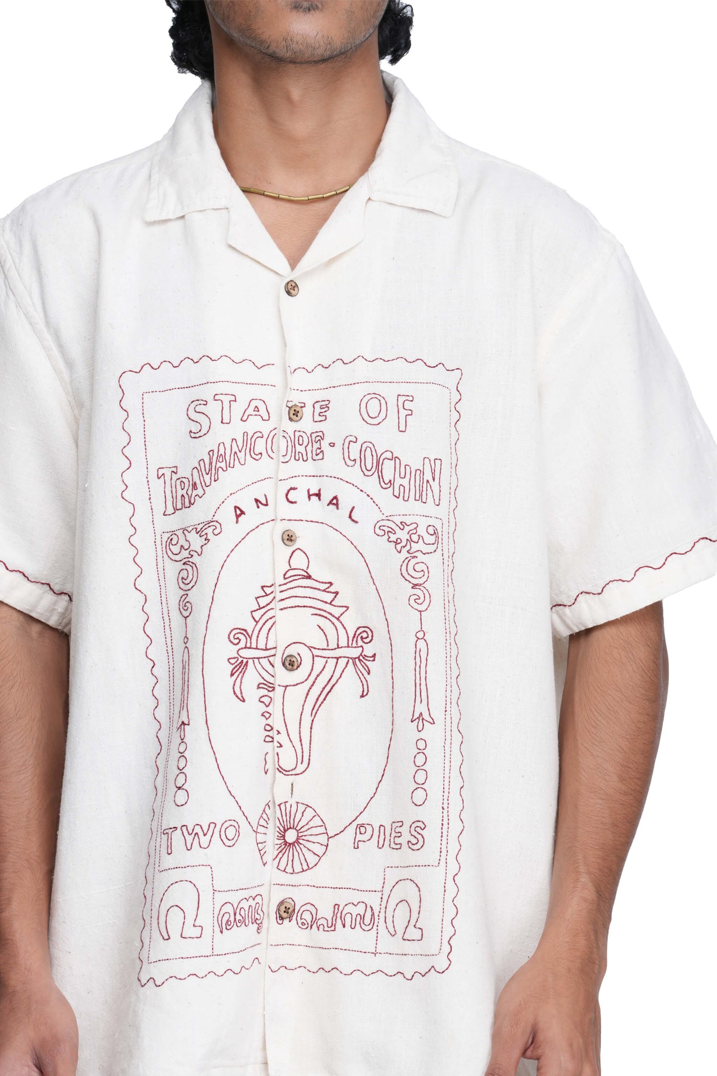 Shankhu Two Pies Hand Embroidered Shirt