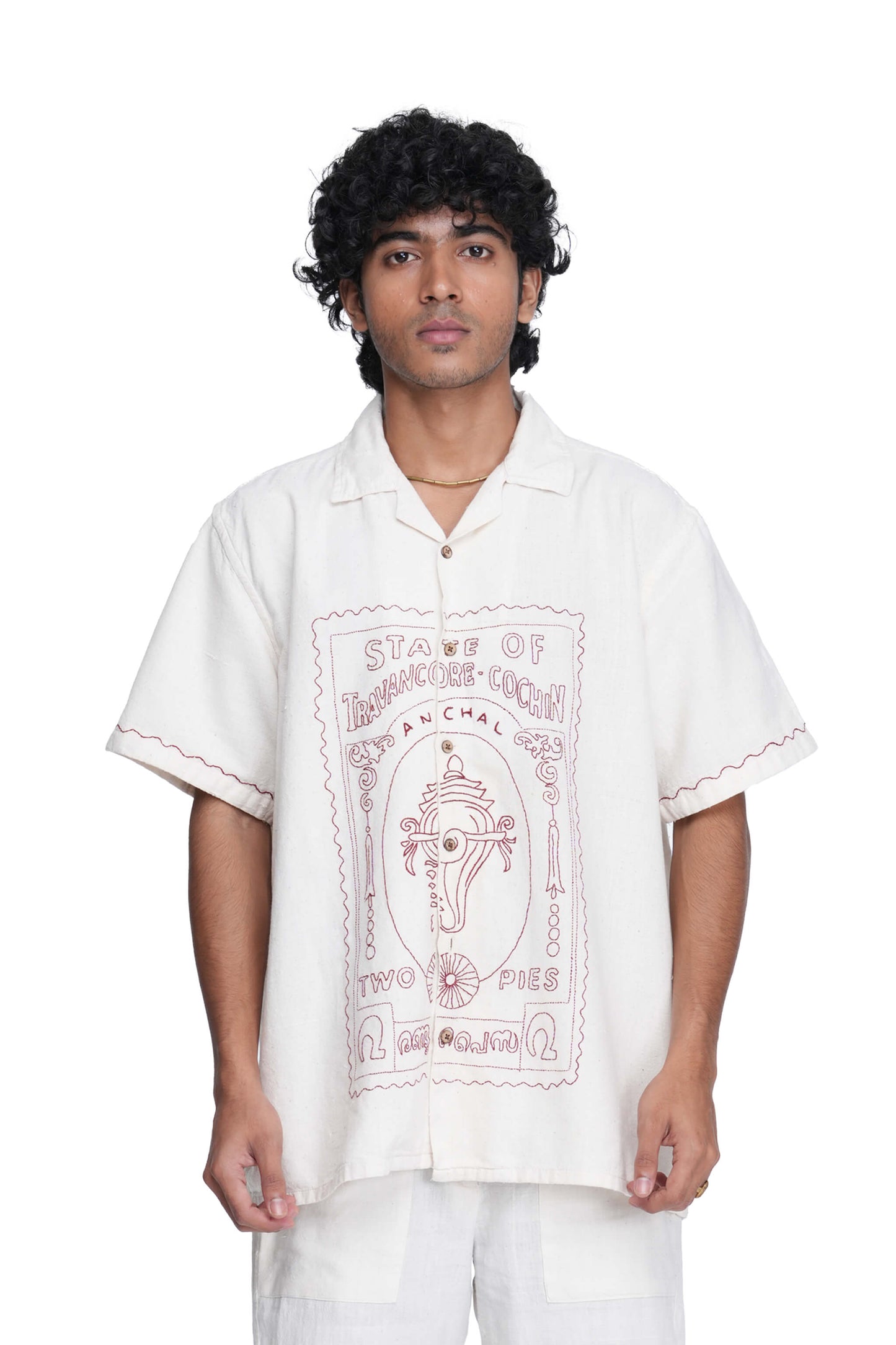 Shankhu Two Pies Hand Embroidered Shirt