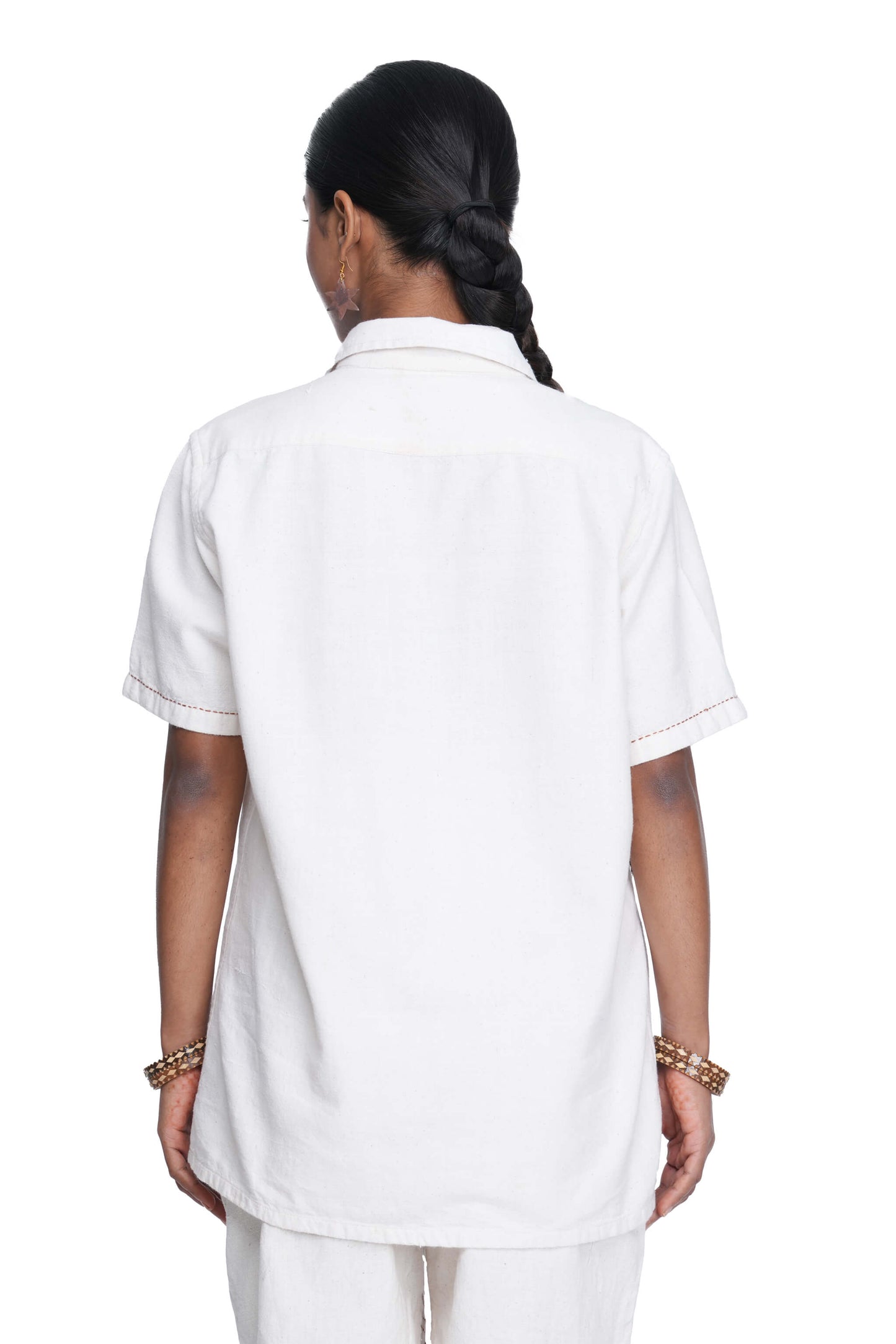 Hand Embroidered Unisex Star Anise All Over Handloom Shirt