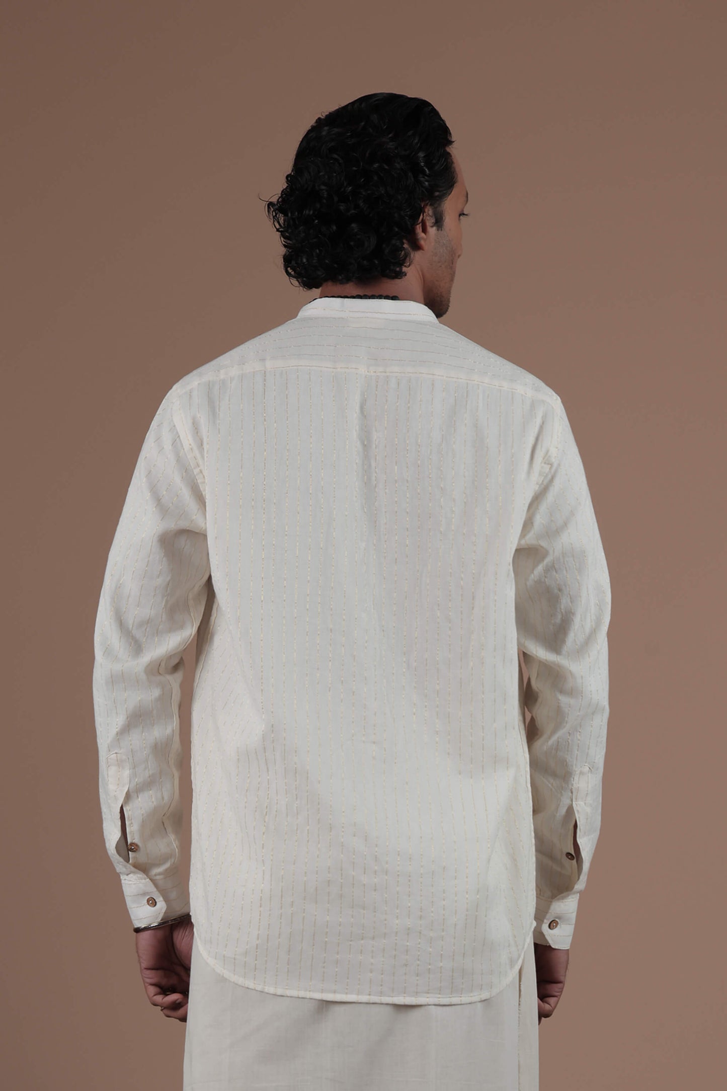 Parrot Motif Hand Embroidered Men's shirt