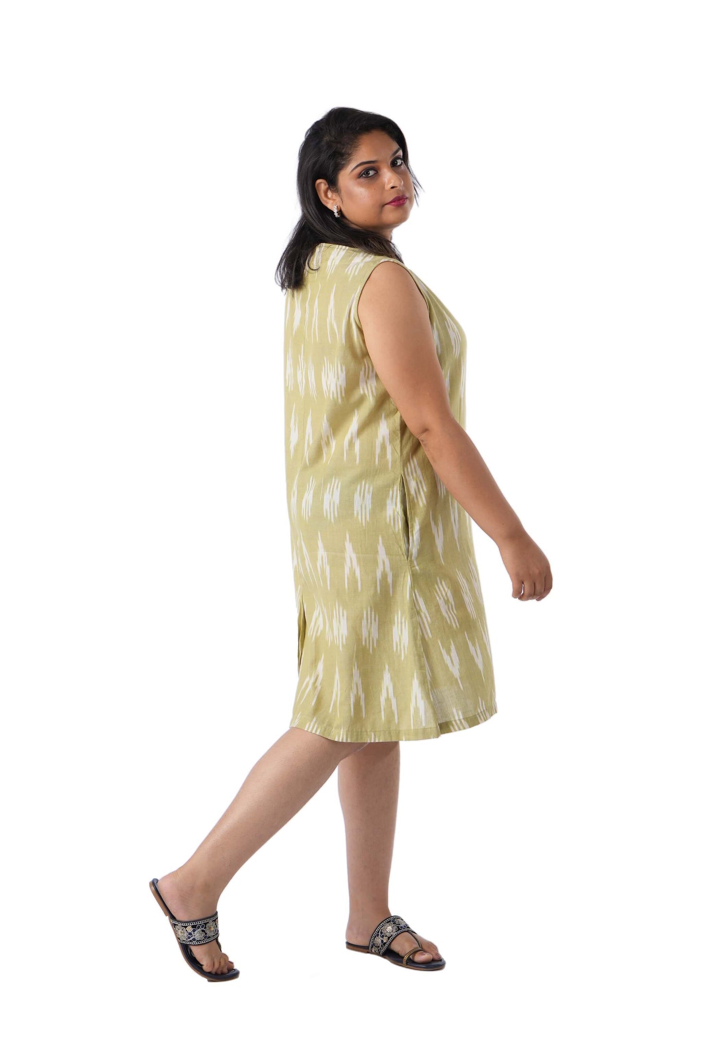 Light Green Ikat Dress