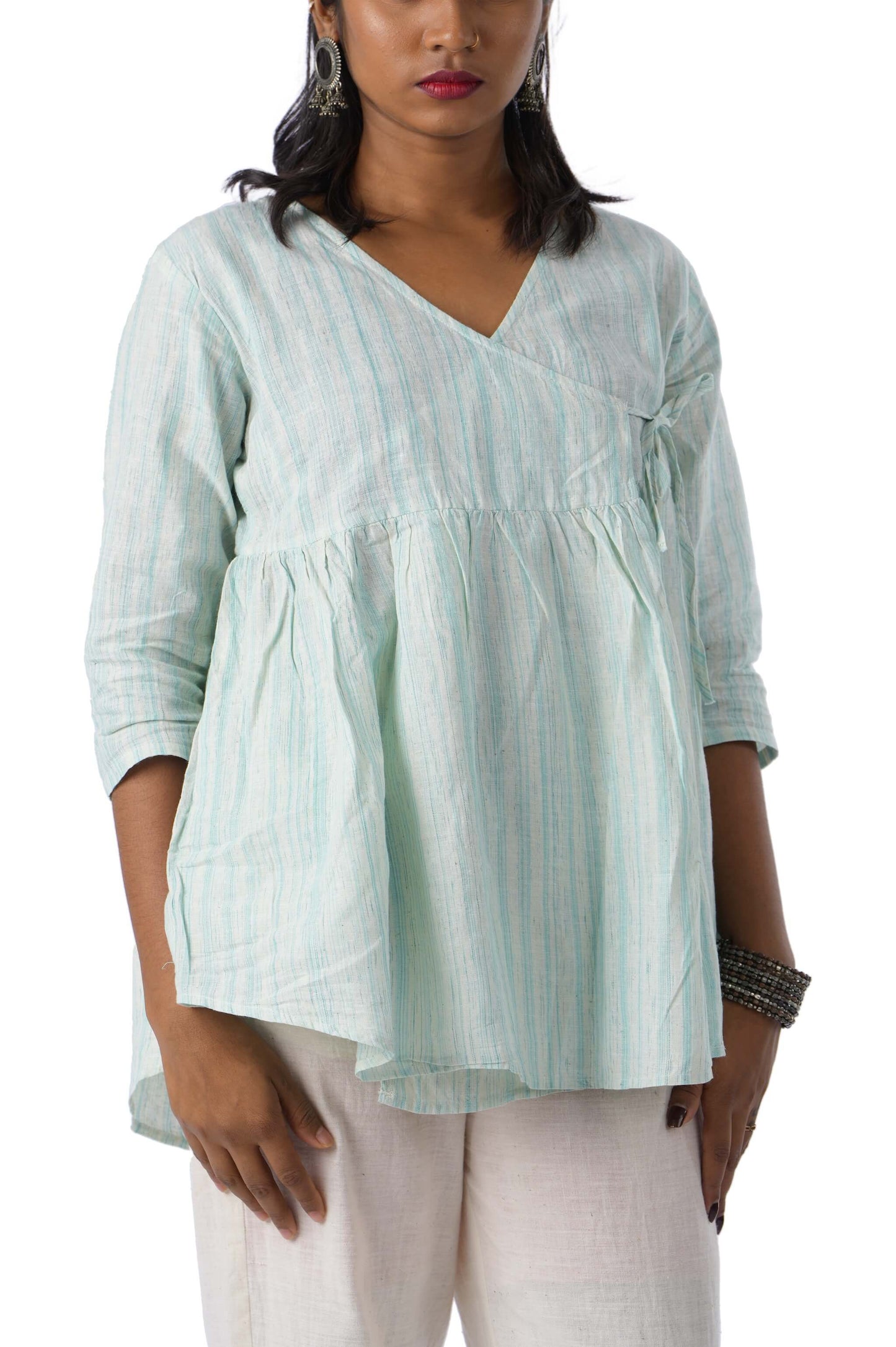 Light Blue wrap top