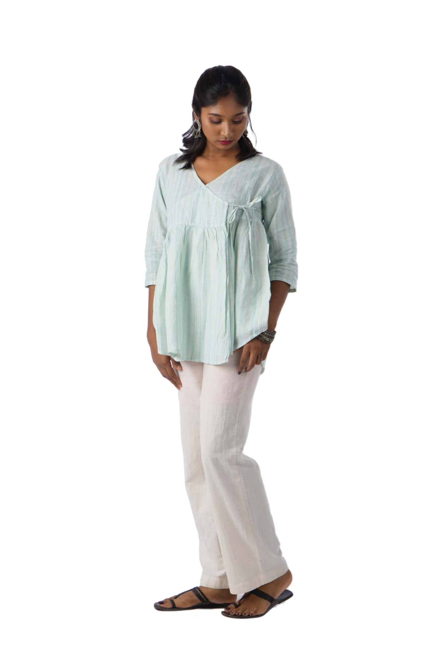 Light Blue wrap top