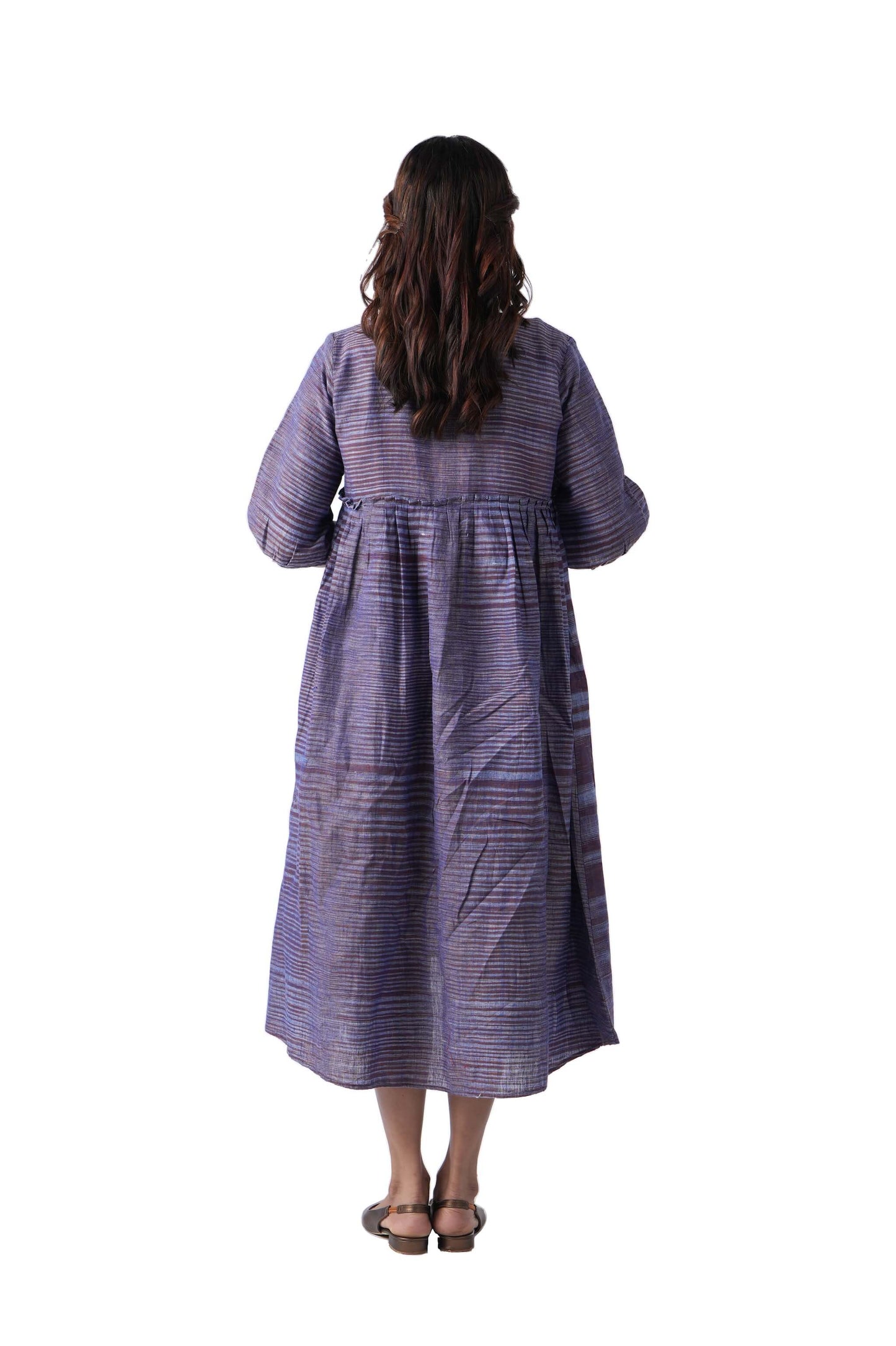 Blue Embroidery cape with tie