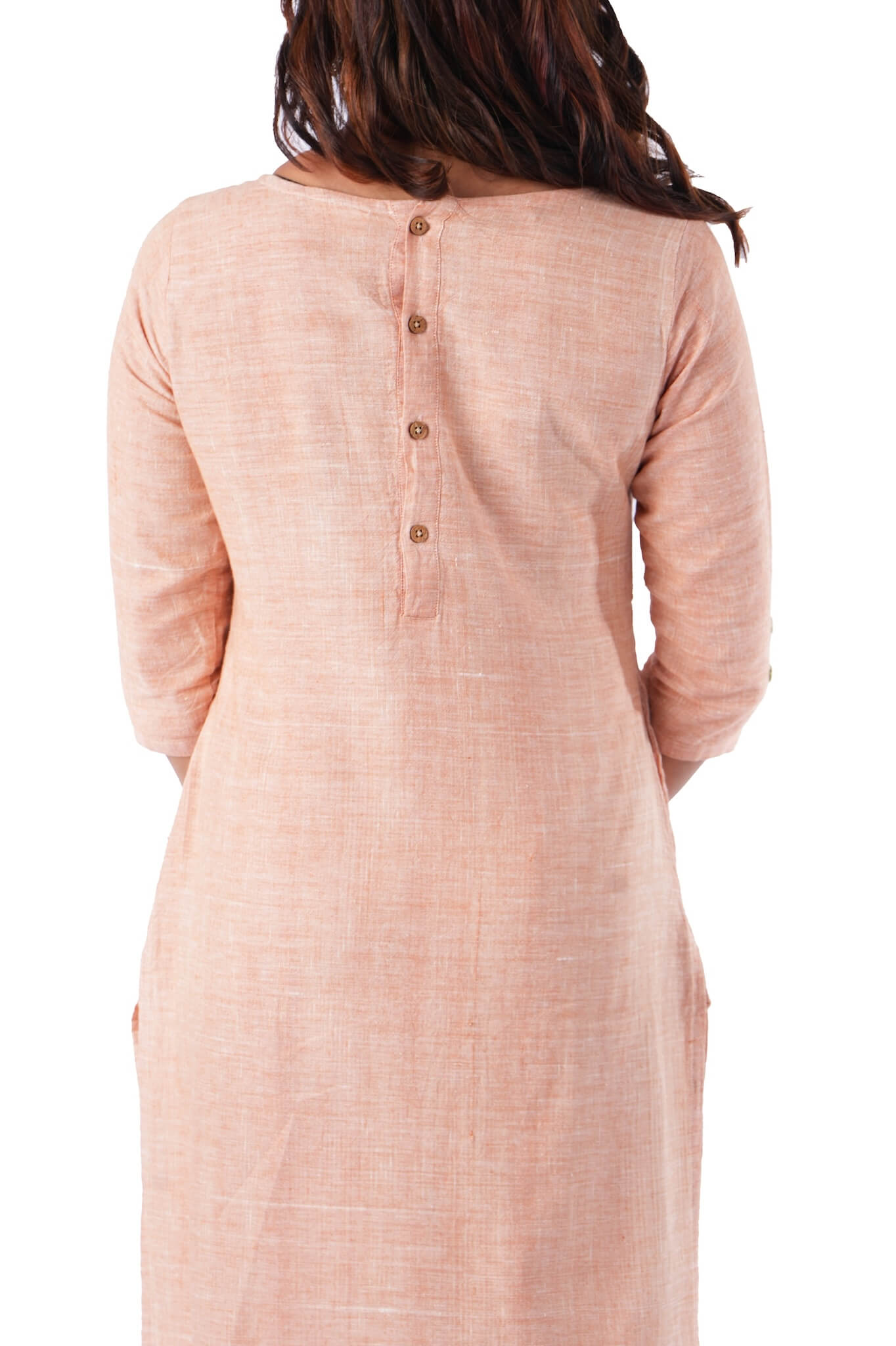 Pink Kurta With Mirror Work