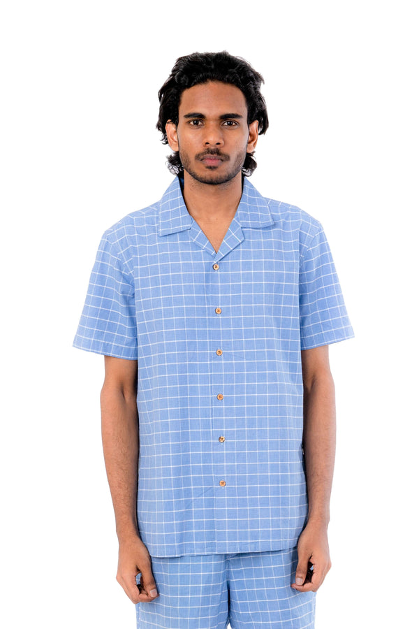 Blue Check Handloom Shirt