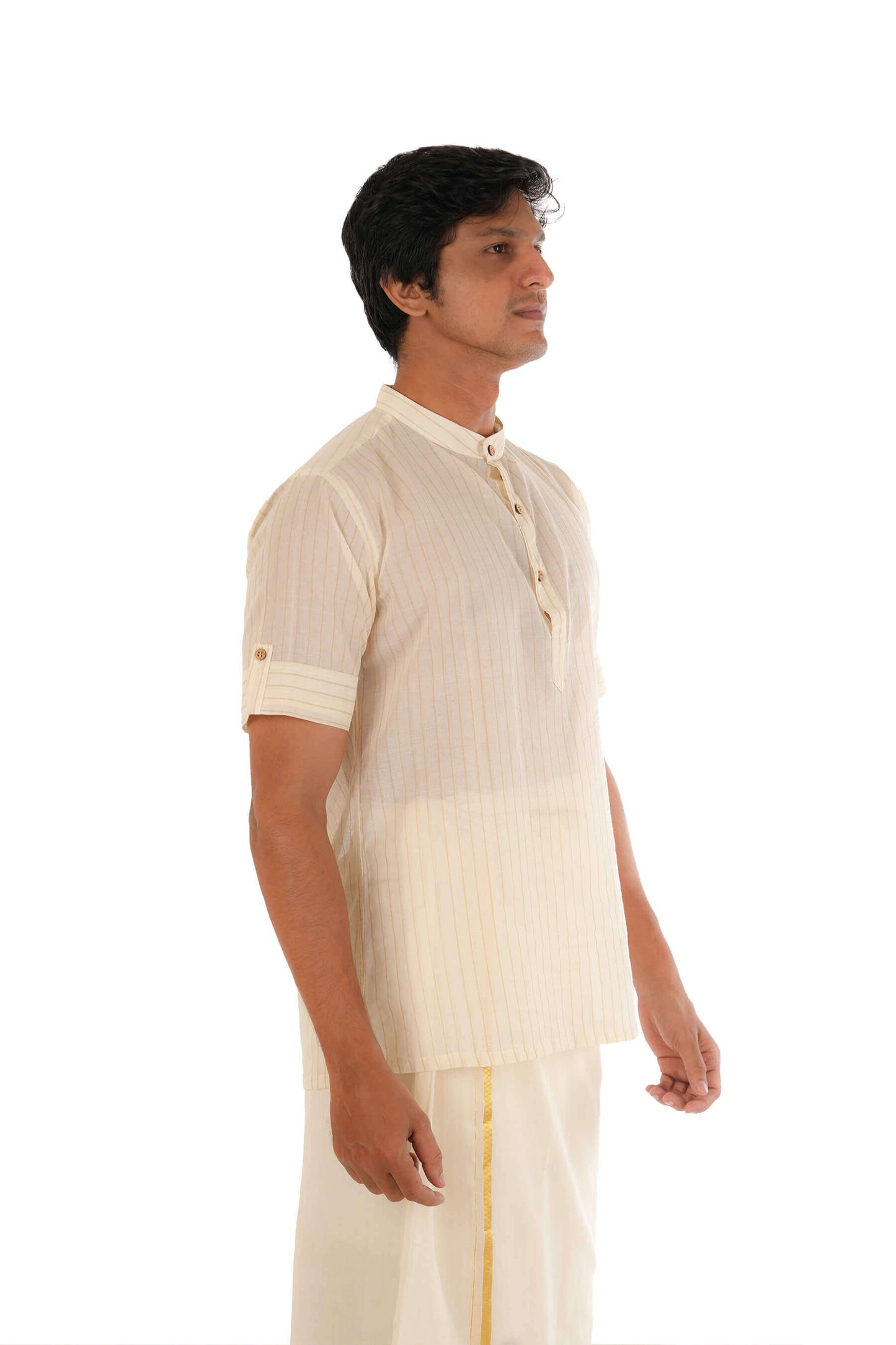 Handloom Striped Short Kurta