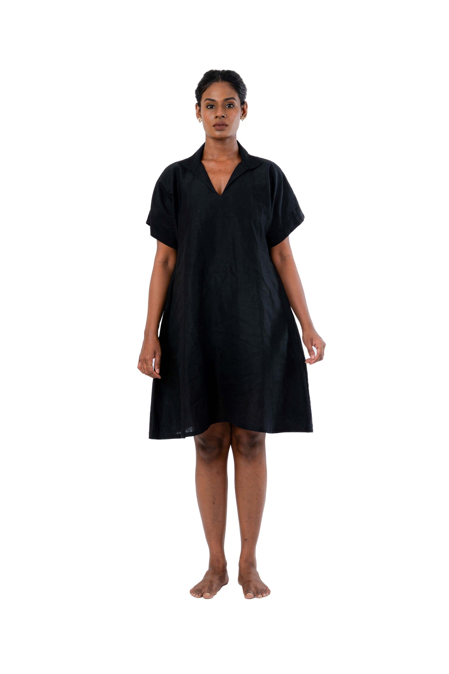 Handloom A-line Linen Dress