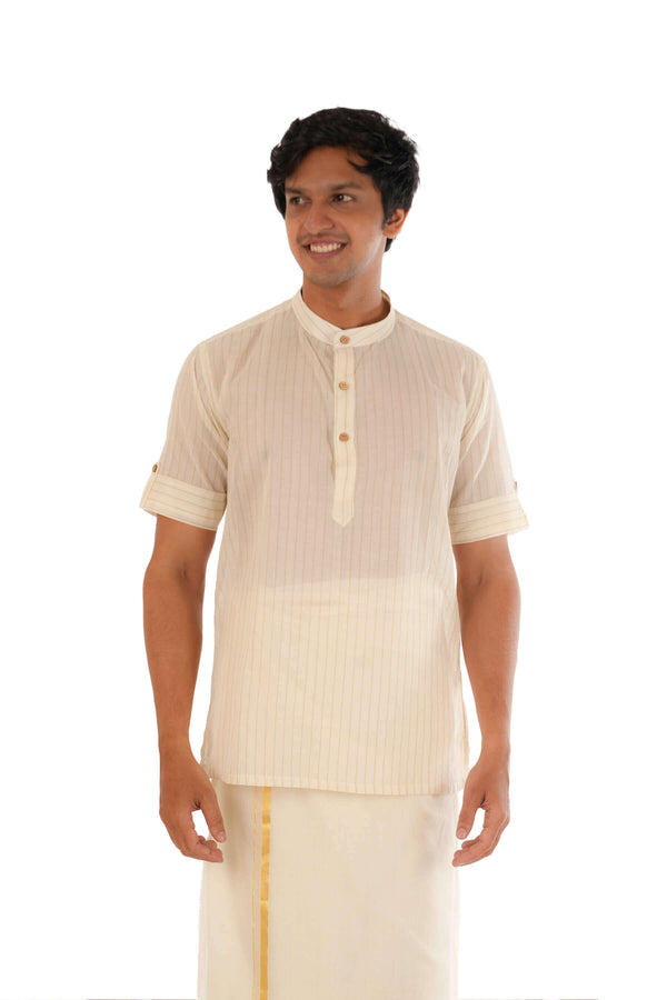 Handloom Striped Short Kurta