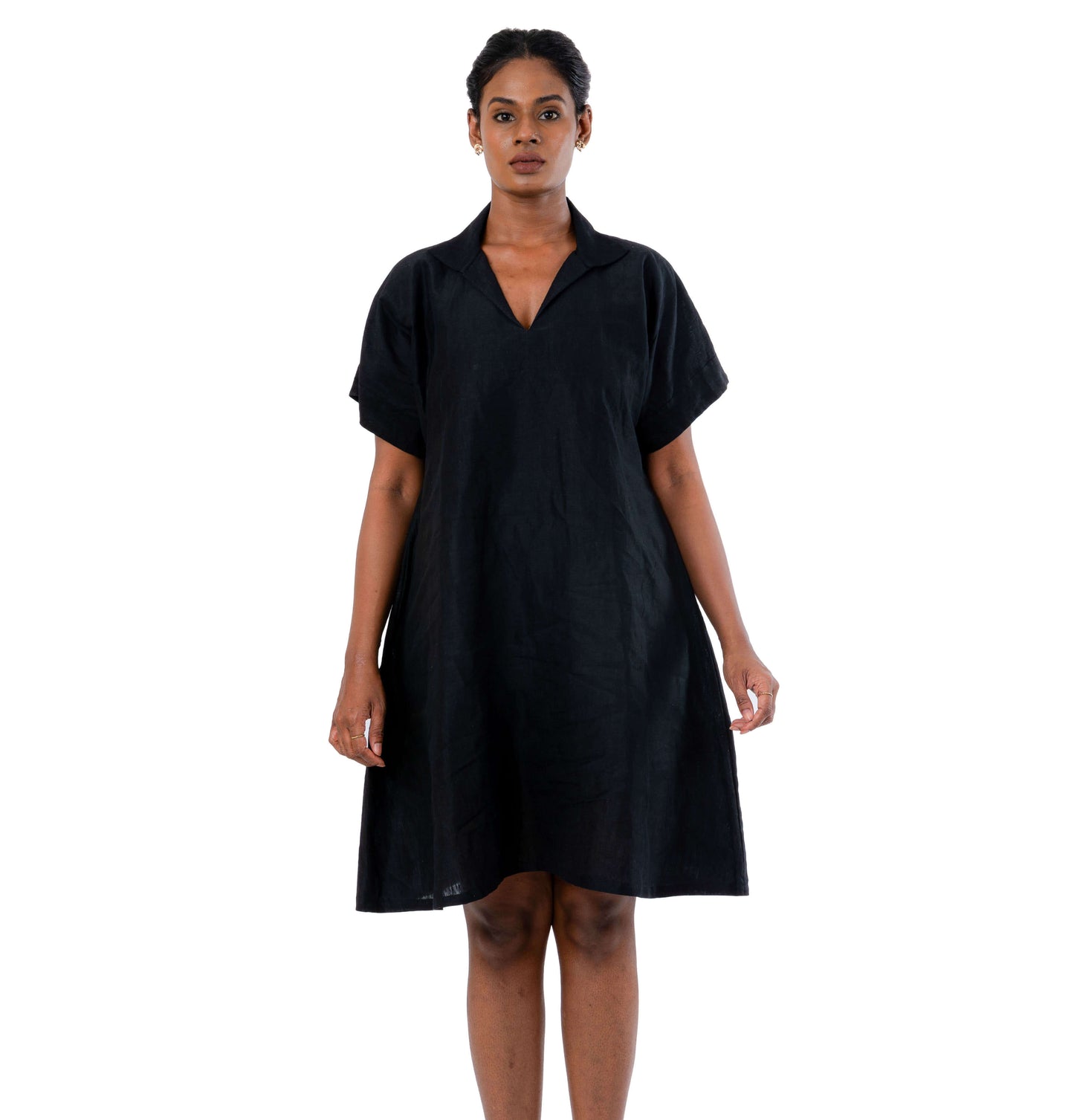 Handloom A-line Linen Dress