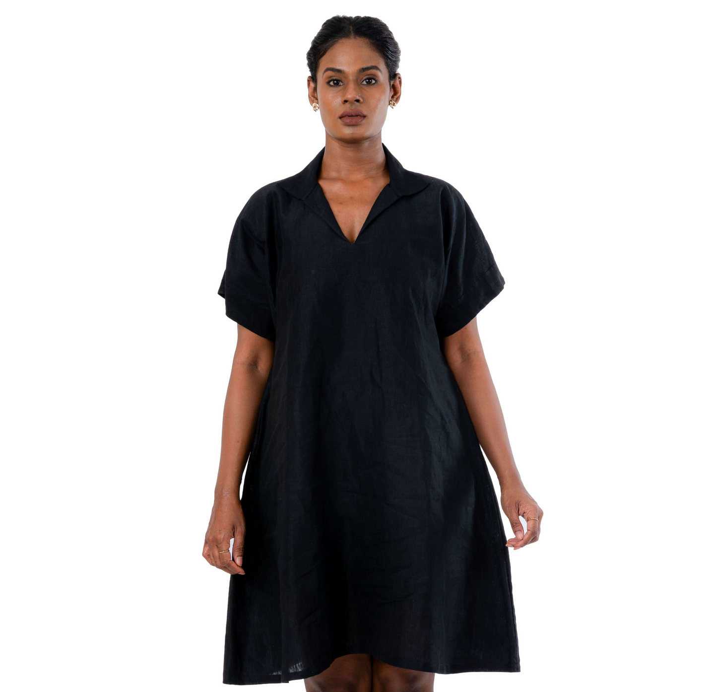 Handloom A-line Linen Dress