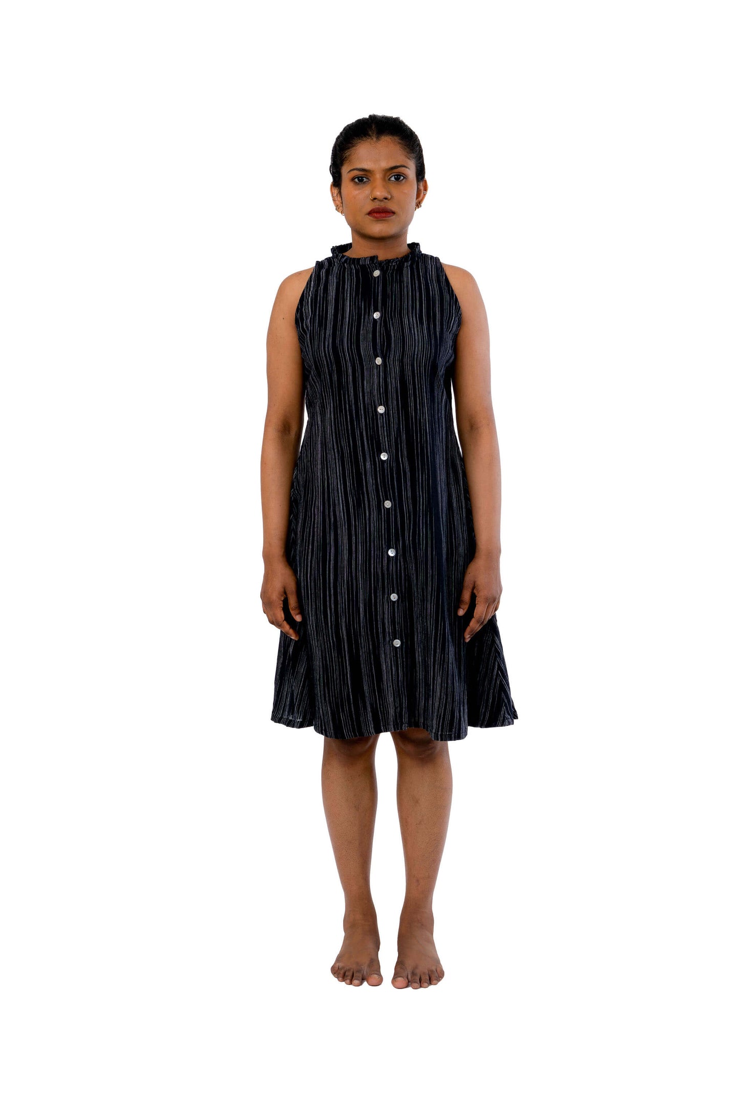 Handloom A-line Button Down Dress