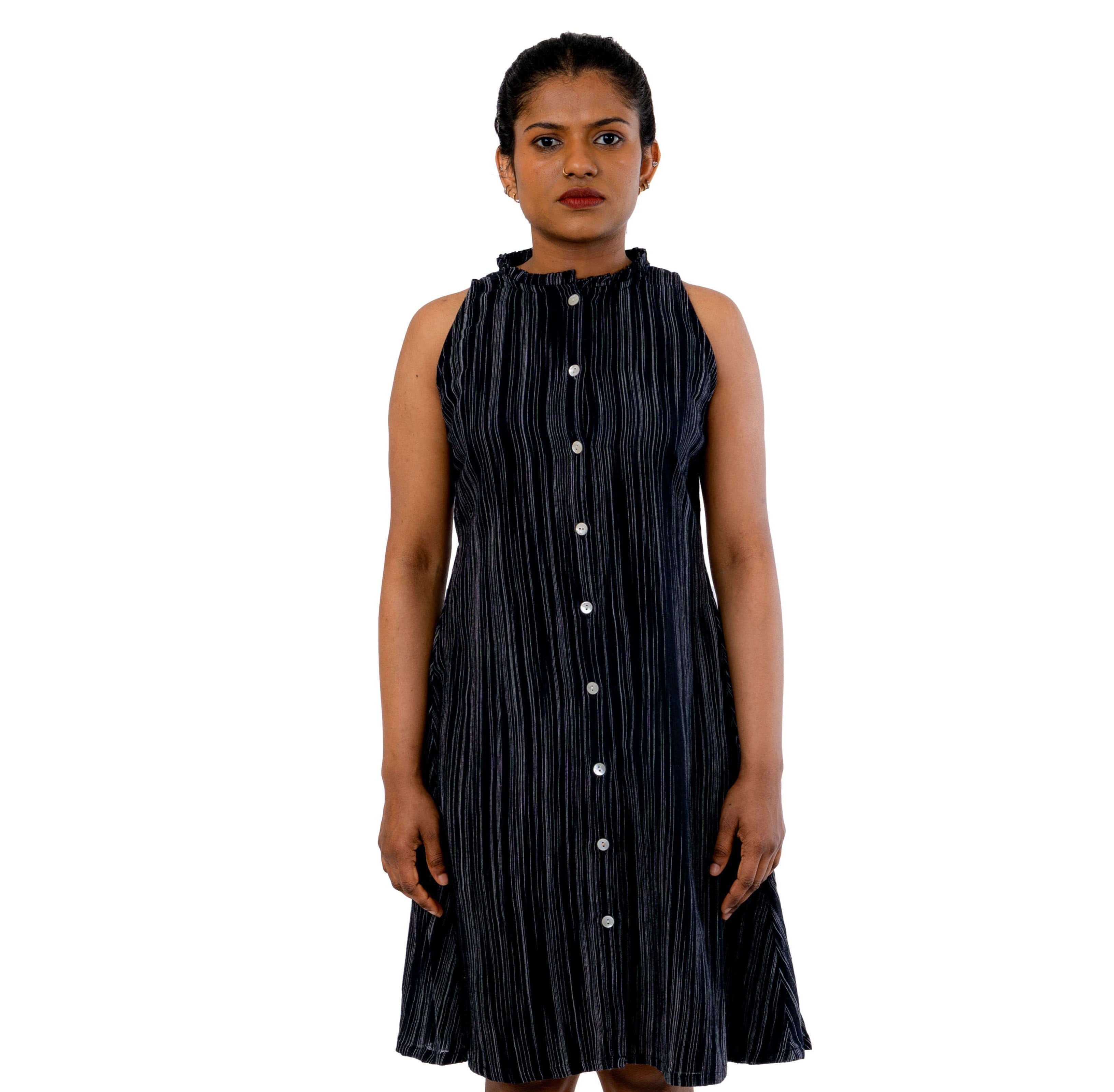 Handloom A-line Button Down Dress – Suee