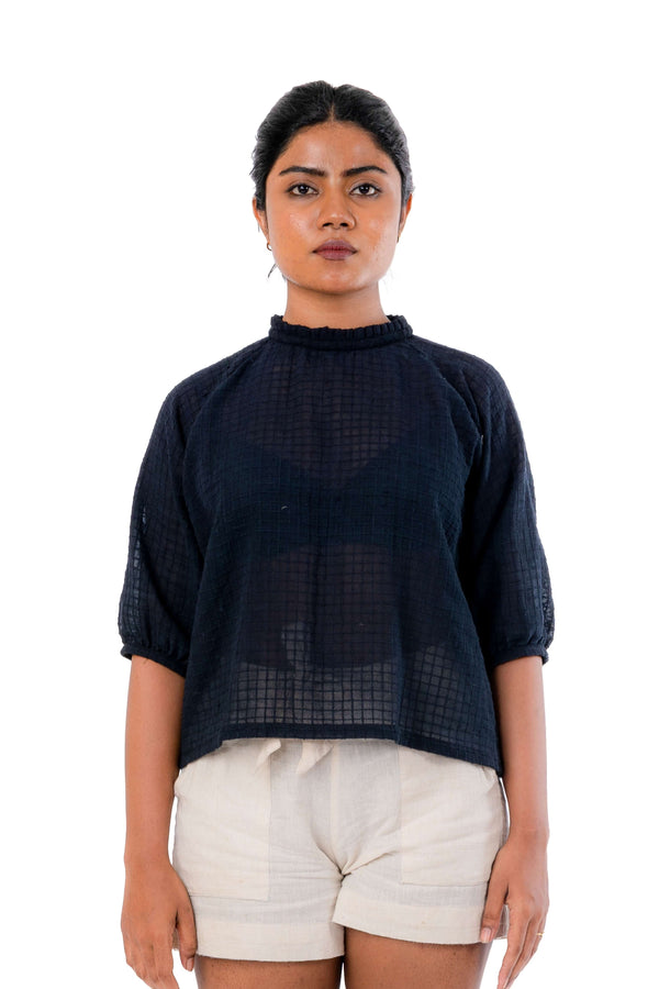 Black Handloom Top