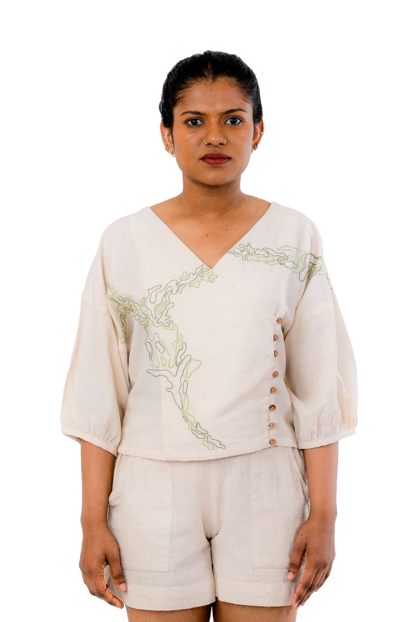 Green Hand Embroidered Tunic