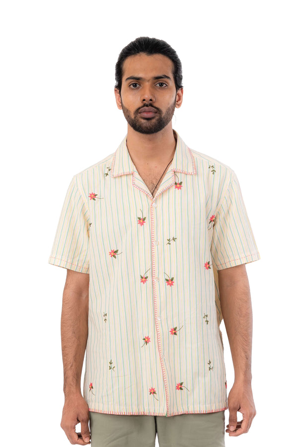 Hand Embroidered Handloom Shirt