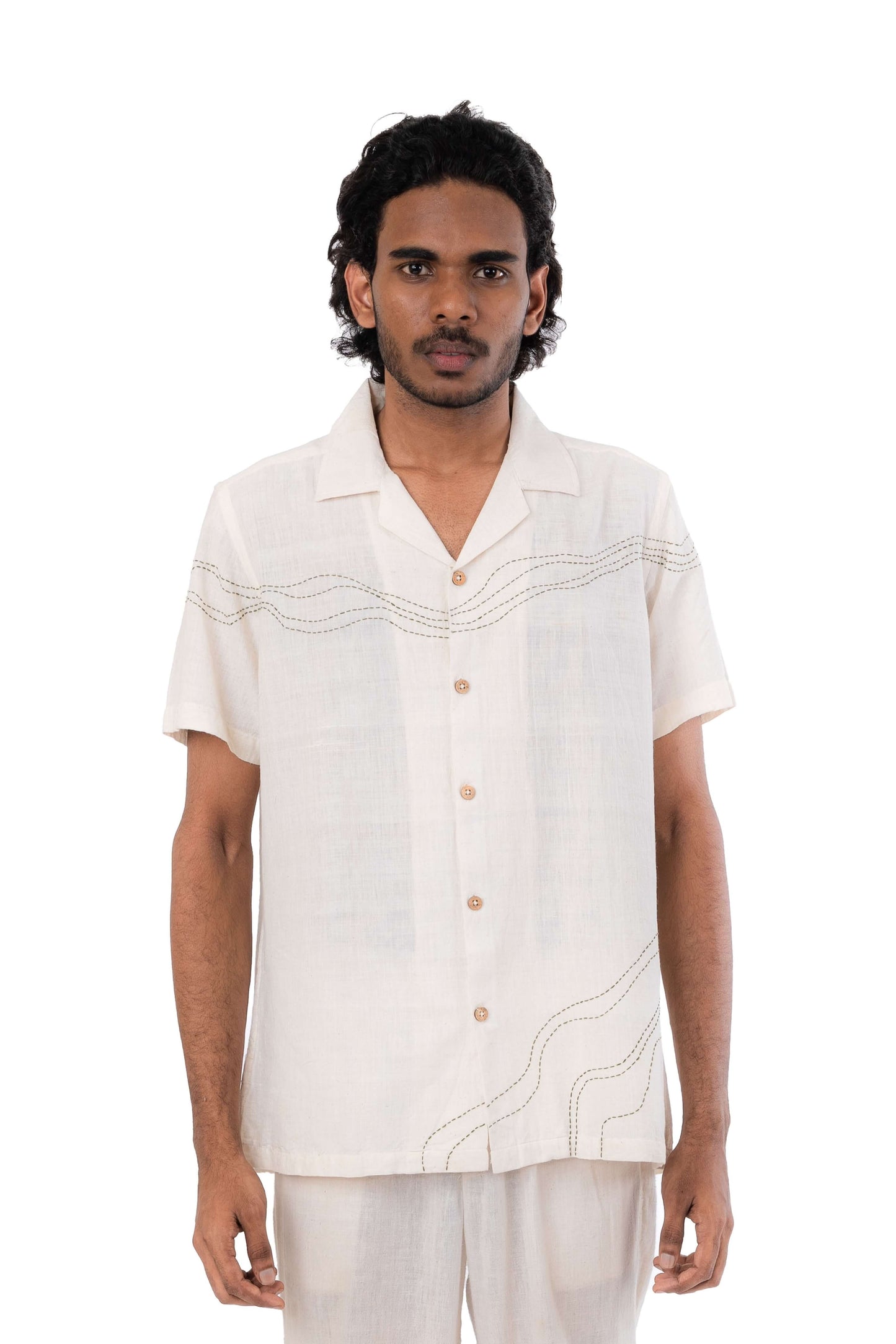 Hand Embroidered Handloom Shirt