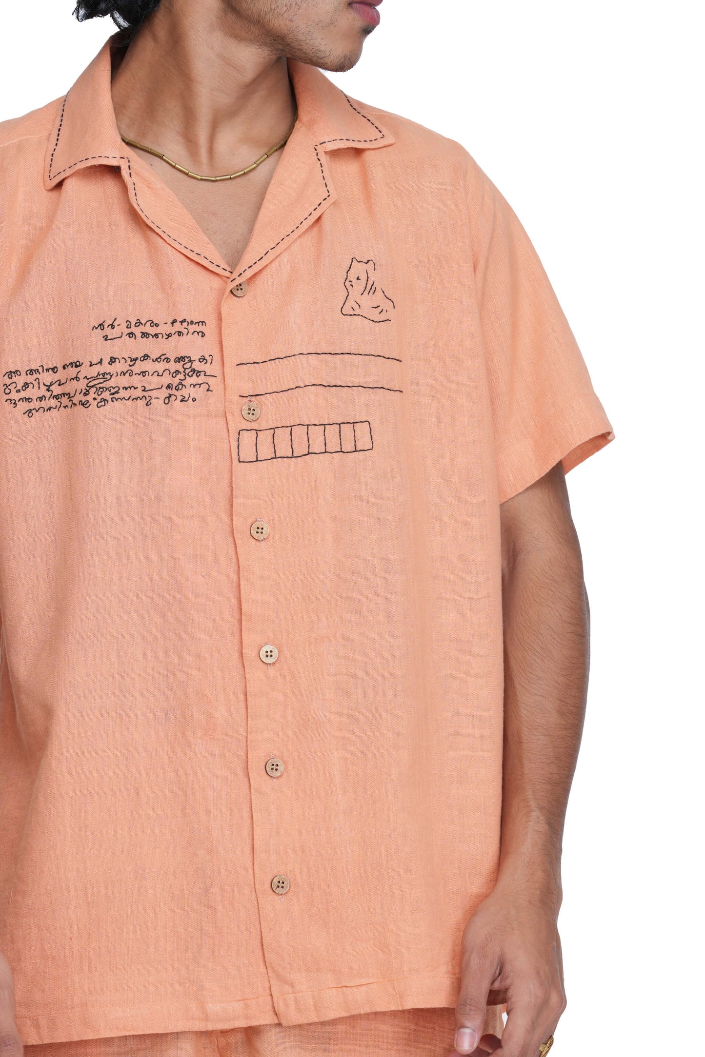 Anchal Kathu Shirt Peach