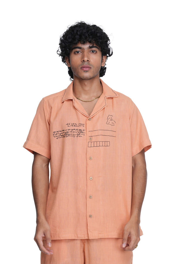 Anchal Kathu Shirt Peach