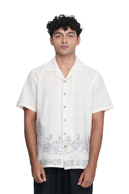 Elephant Cart Stamp Shirt