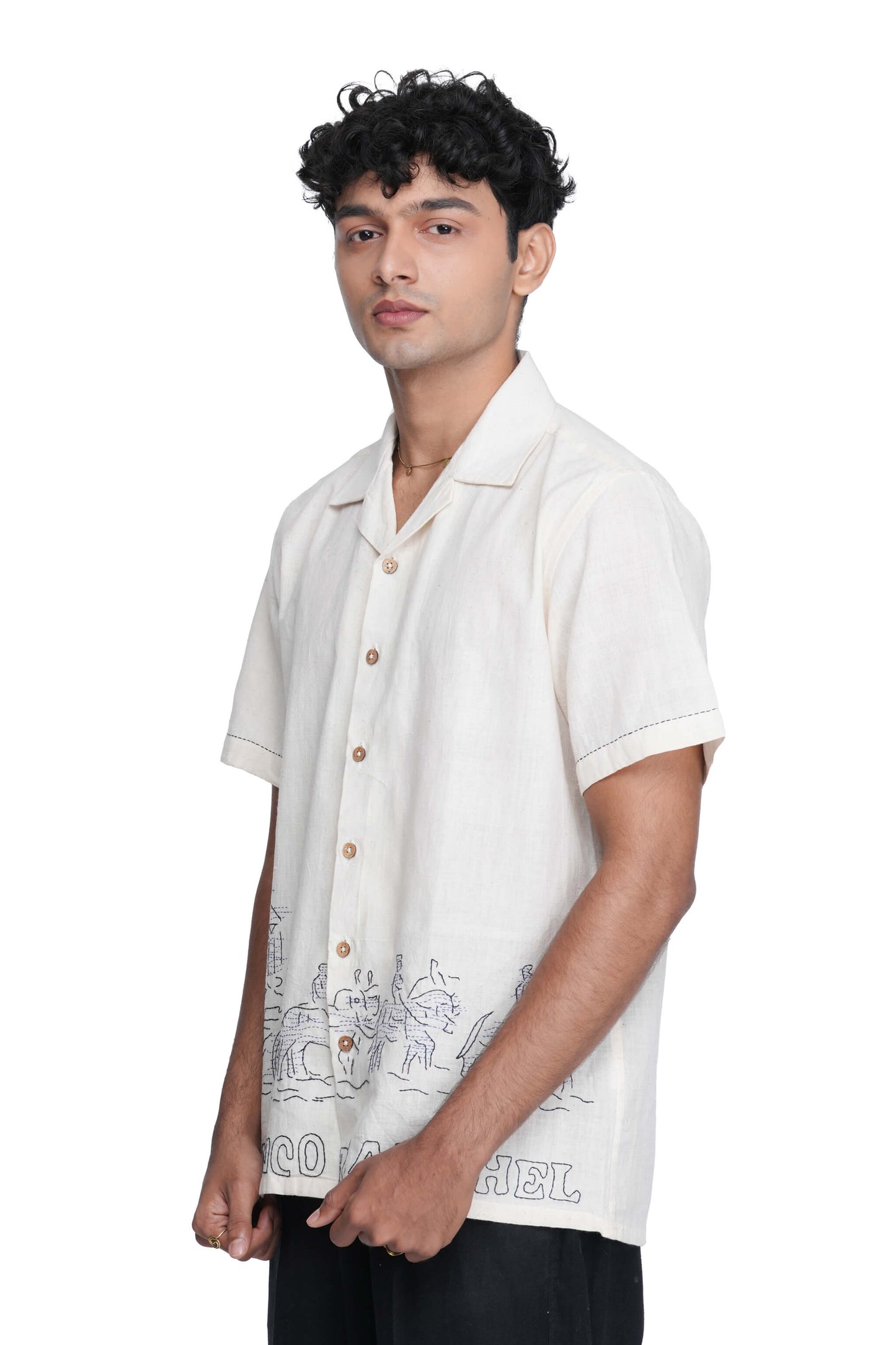 Elephant Cart Stamp Shirt