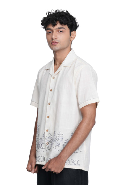 Elephant Cart Stamp Shirt