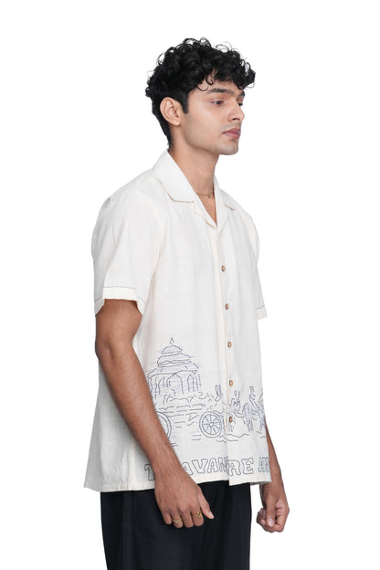 Elephant Cart Stamp Shirt