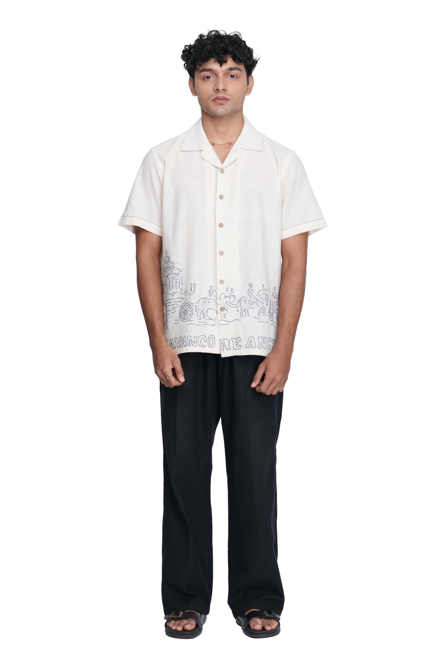 Elephant Cart Stamp Shirt