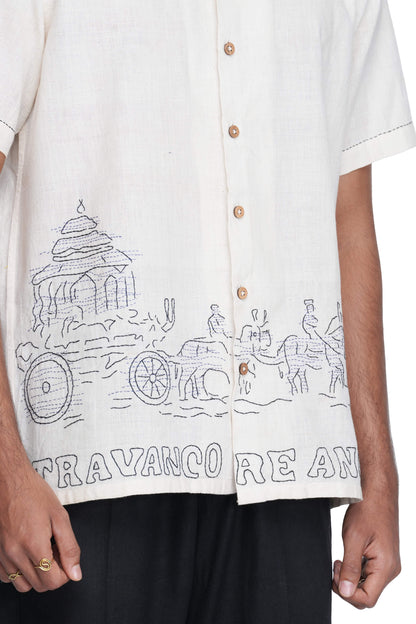 Elephant Cart Stamp Shirt
