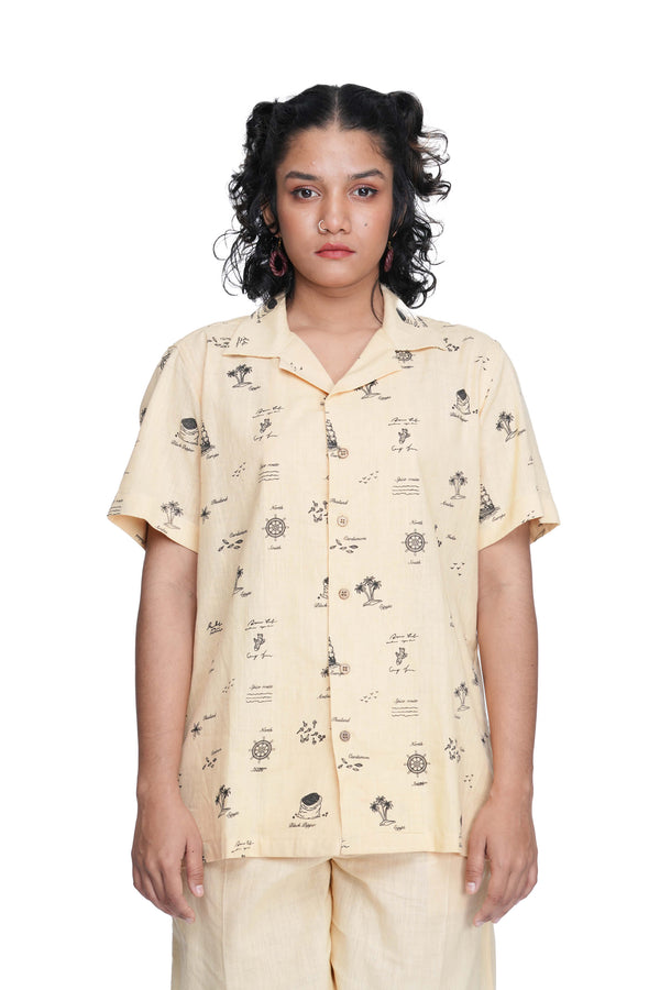 Spice map unisex handloom cotton Shirt