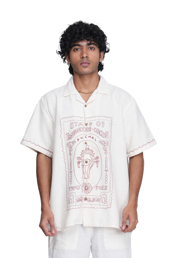 Shankhu Two Pies Hand Embroidered Shirt