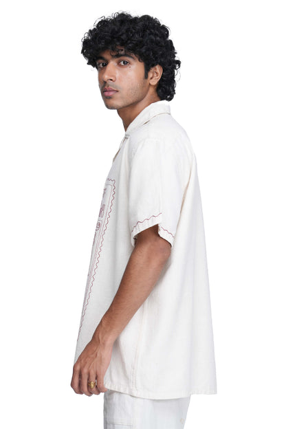 Shankhu Two Pies Hand Embroidered Shirt
