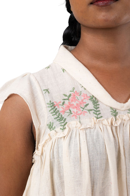 Organic Cotton Hand Embroidered Frock