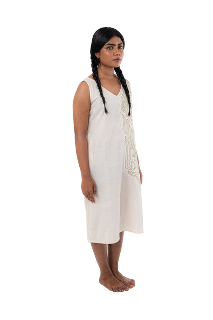 Hand Embroidered Organic Cotton Dress