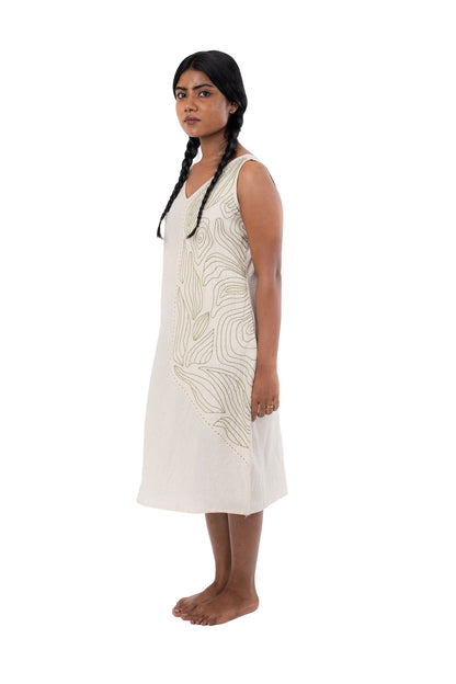 Hand Embroidered Organic Cotton Dress