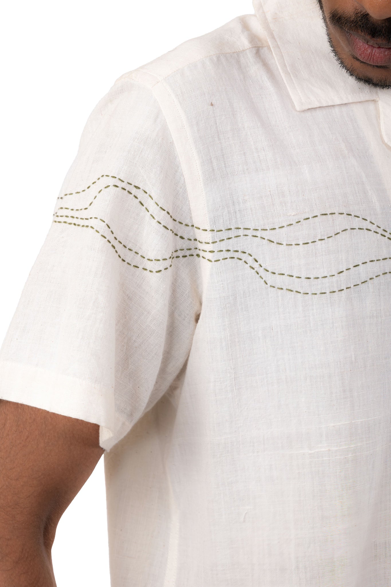 Hand Embroidered Handloom Shirt