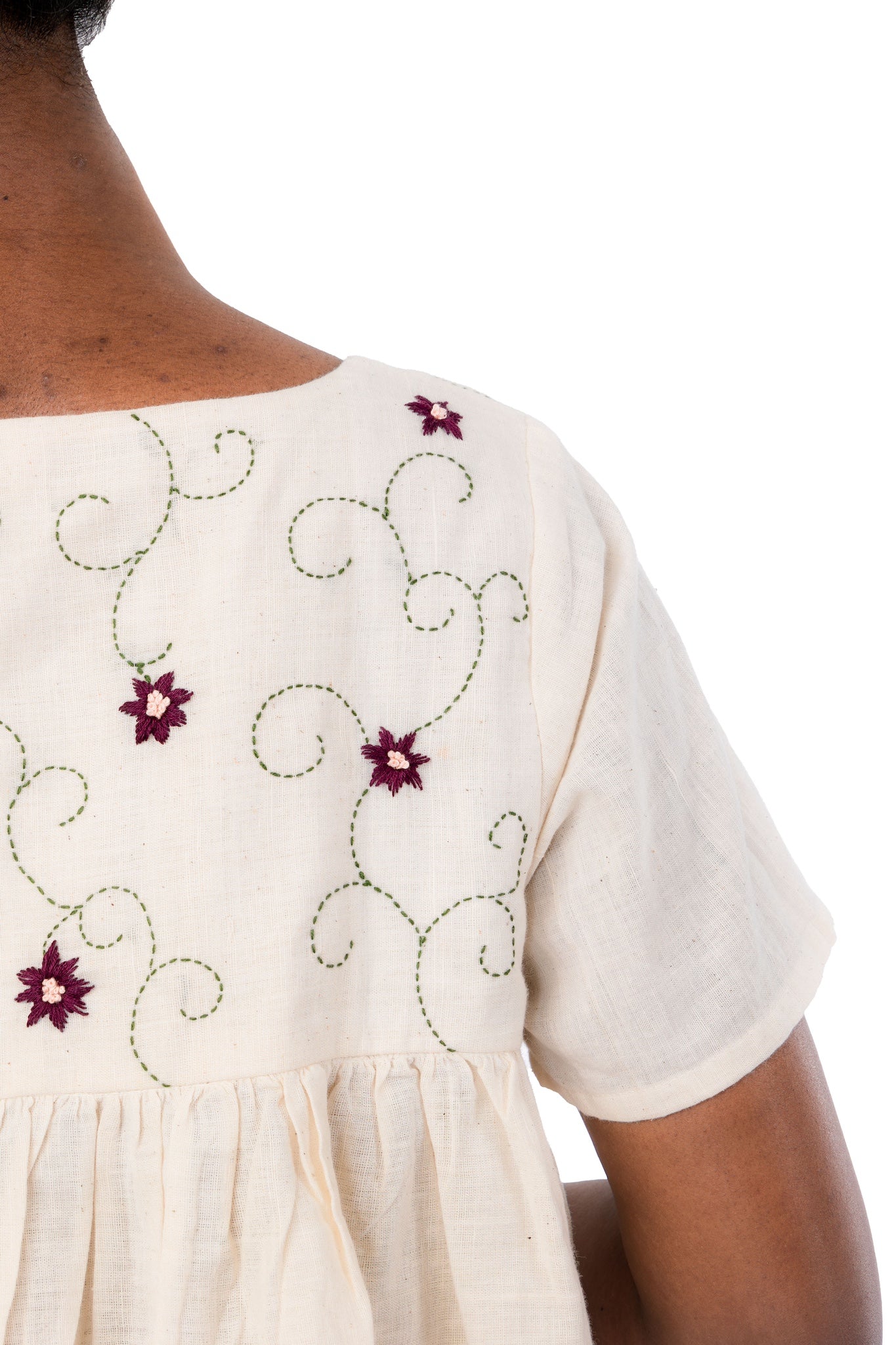 Handloom Organic Cotton Hand Embroidered Tunic