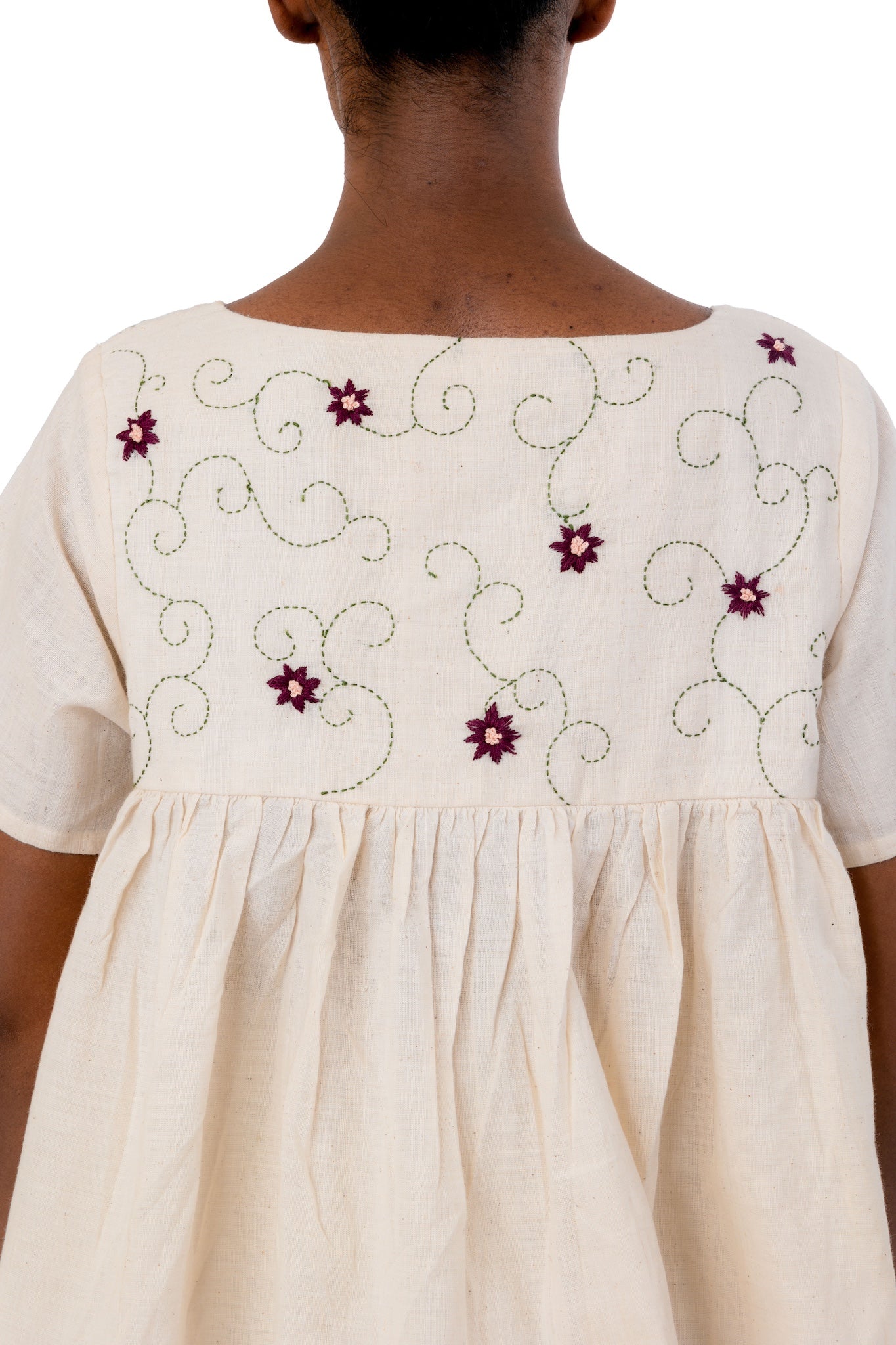 Handloom Organic Cotton Hand Embroidered Tunic