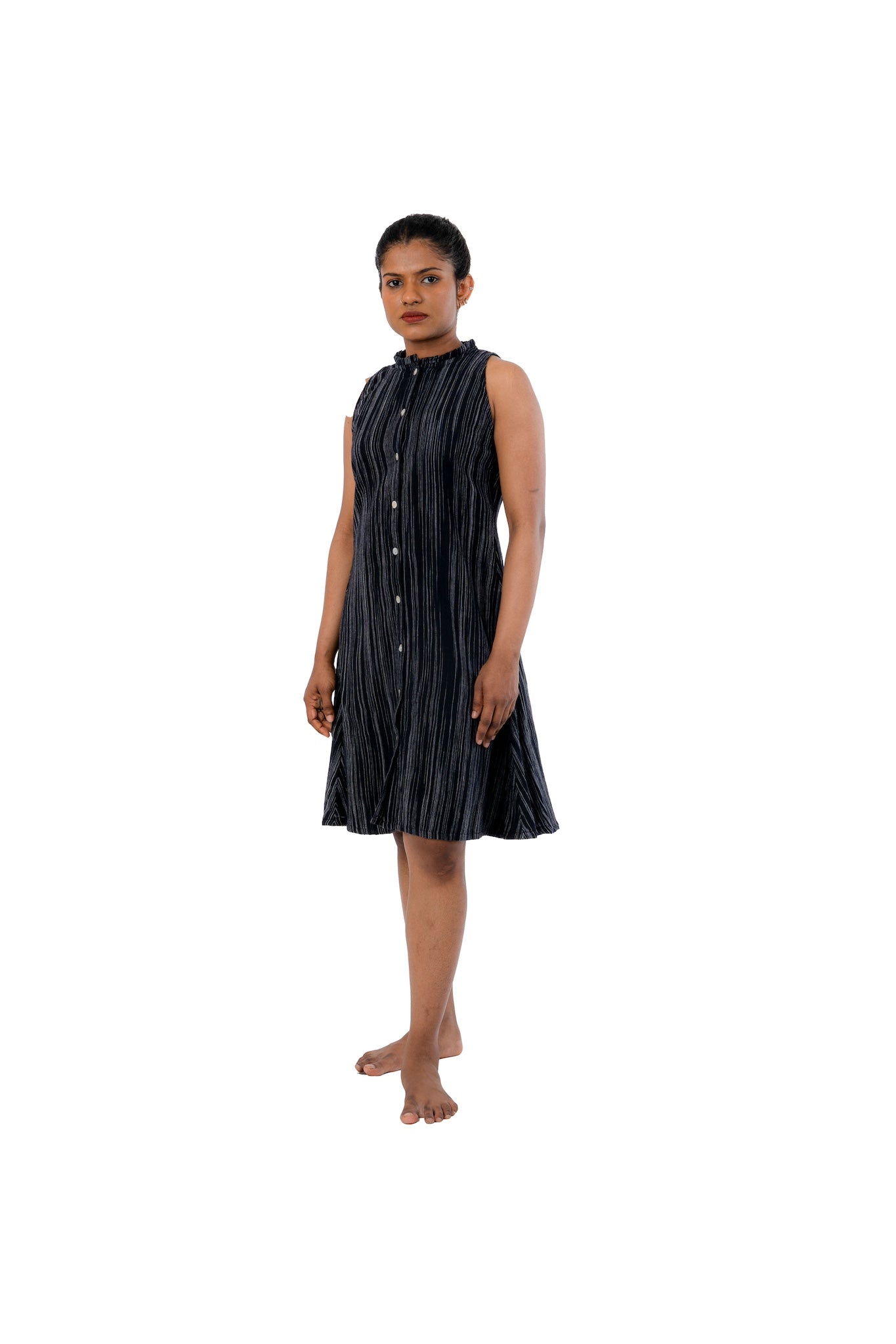 Handloom A-line Button Down Dress