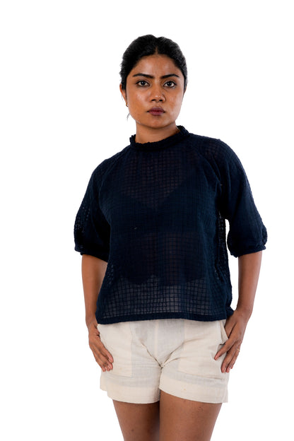 Black Handloom Top