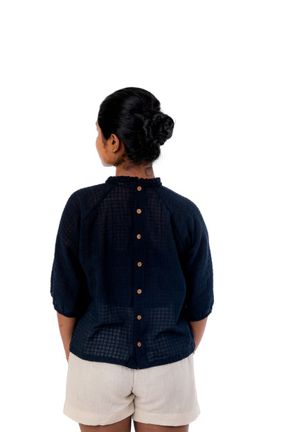 Black Handloom Top