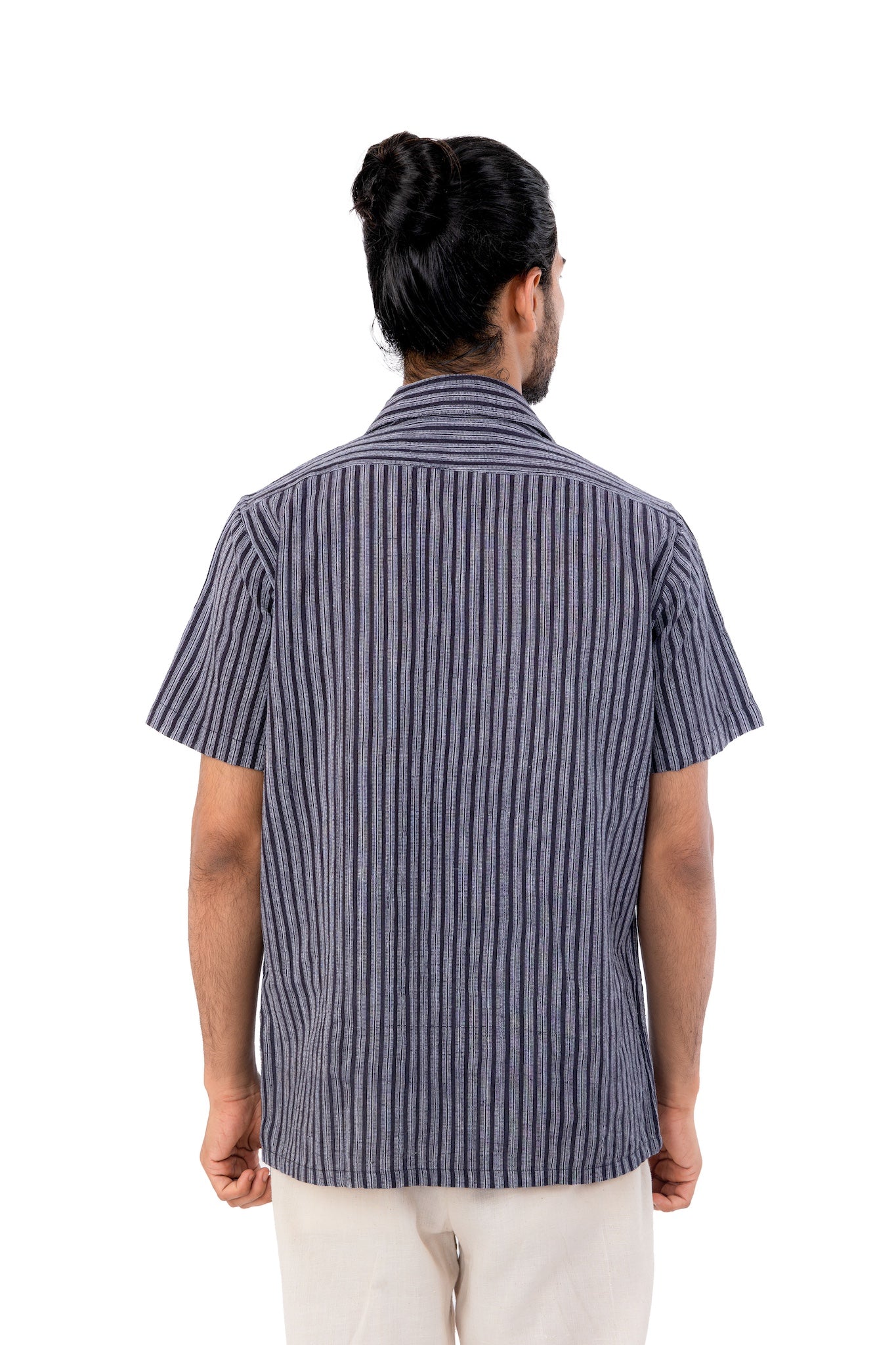 Black Strips Multi lines Handloom Shirt