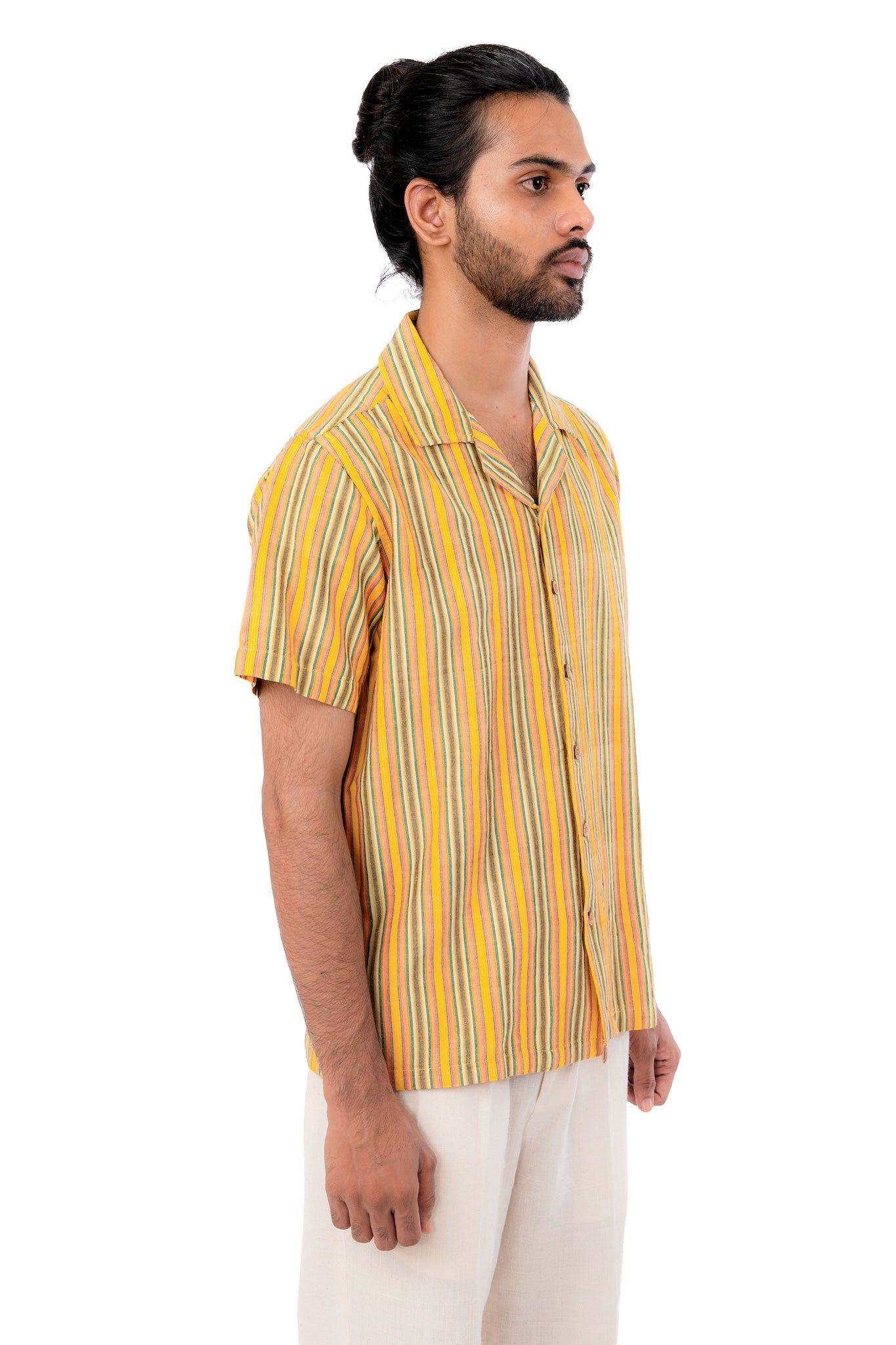 Yellow Stripes Handloom Shirt