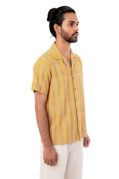 Yellow Stripes Handloom Shirt